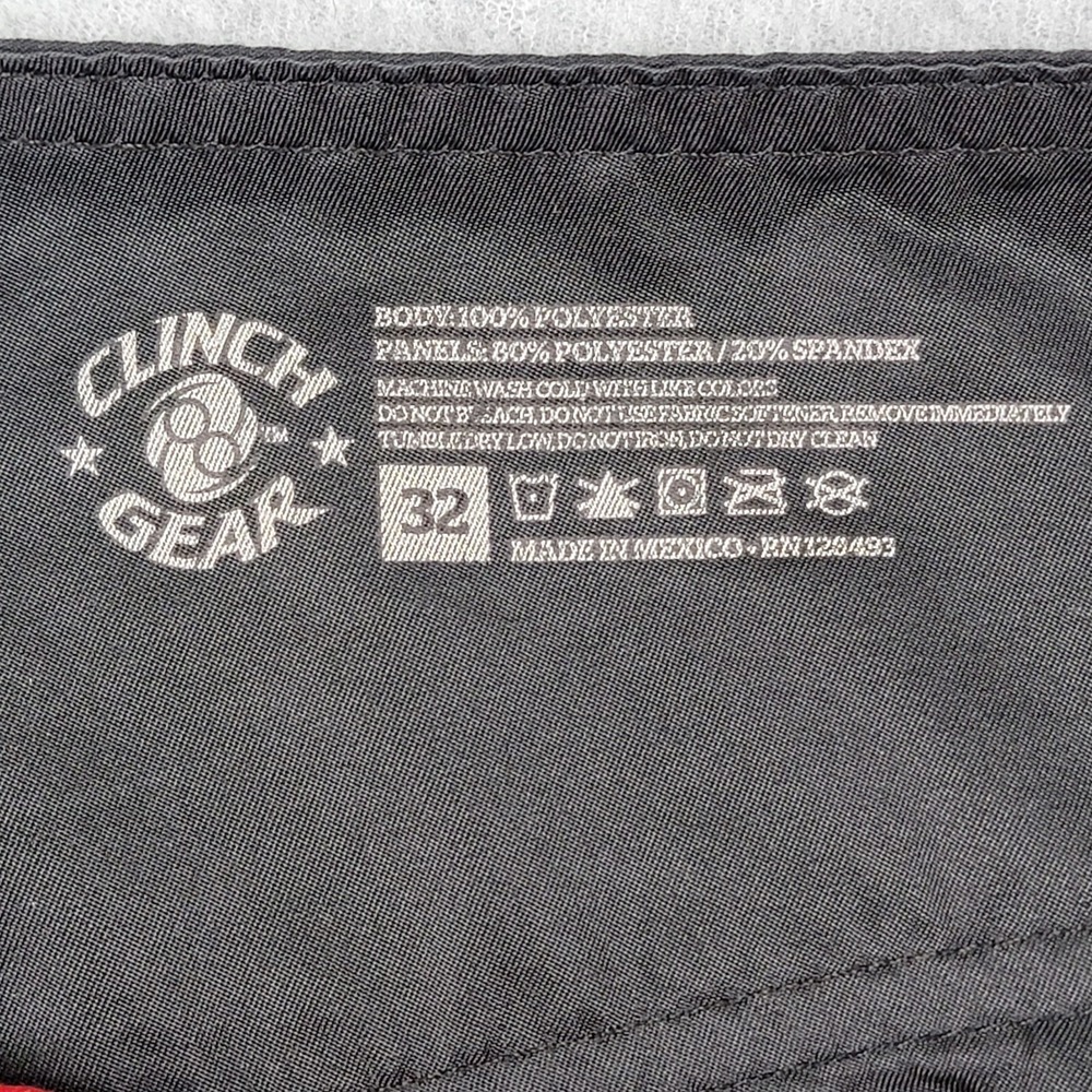 Clinch Gear MMA Shorts Men's 32 Black Red White Wrestling Jiu Jitsu - Picture 3 of 8